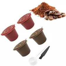 4pcs Refillable Reusable Coffee Filter Capsules Pods Best For Nespresso NEW SALE