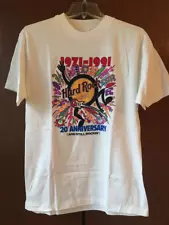 1991 Hard Rock Cafe 20th Anniversary T Shirt Full Size S-5XL BE2475