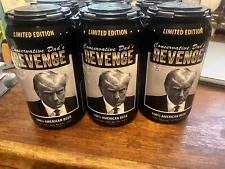 TRUMP BEER CANS--Conservative Dad's Revenge for Collectors 6 pk limited edition