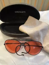 Vintage SERENGETI ROSE TINT SUNGLASSES W/case. 5363Y, Japan