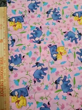 Winnie The Pooh Cotton Fabric 45" Wide By The Yard By Emijane