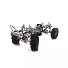 SCX10 1/10 RC Rock Crawler Cars KIT CNC Aluminium Alloy 4WD Frame Chassis Silver