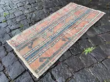 Patchwork Rug, Doormat Rug, Vintage Rug, Turkish Rug,Handmade Rug 1.5 x 3.2 ft