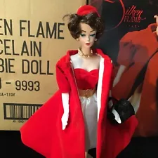 1992 Barbie Doll Silken Flame Porcelain Treasures Barbie doll with original box