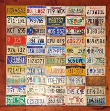 50 State Set of United States License Plates - Well Worn Condition