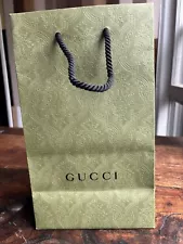 Gucci Shopping Bag - Paper Matte Texture, 11.5 Tall 6.75" Wide