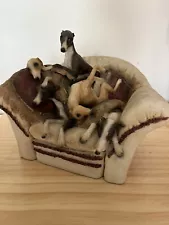 Whippets Greyhounds In A Chair Model