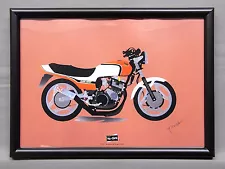 [illustration] HONDA CBX400F YOSHIMURA muffler illustration with frame Japan CBX