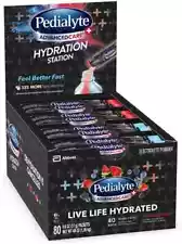 PEDIALYTE 80 Powder Pack 0.6oz Electrolyte Hydration Station Drink Mixed Flavors