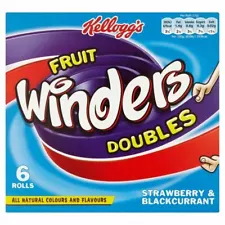 Kelloggs Fruit Winders Strawberry & Blackcurrant - 6 x 17g