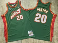 seattle supersonics Gary Payton the glove NBA Finals Green jersey