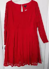 NWT Torrid Red Lace Skater Dress Size Plus 3X