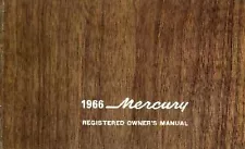 Mercury Montclair, Monterey, Parklane 1966 Maintenance/Owners Manual Book