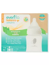 Evenflo Balance+ Safeglass Baby Bottle (3-6 oz.) - white/multi, one size