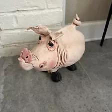 Todd J Warner pig sculpture (large) signed and numbered 081/250 READ