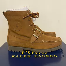 Polo by Ralph Lauren Nubuck Suede Leather Ranger Cookie Boots size 10 NIB