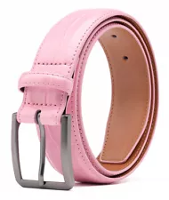 Mens Genuine Leather Belts for Men Dress Belt Many Colors 1.3inch Width