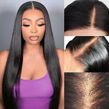 Straight Lace Front Wig Human Hair 4x4 Lace Closure Wigs for Women 18inch