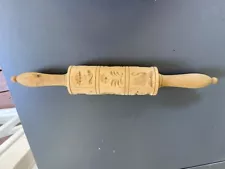 Antique Cookie Designed Rolling Pin