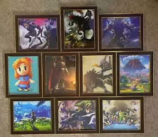 12 Framed Legend of Zelda Artwork Pieces