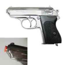 Denix Non-Firing Replica. Walther PPK Pistol James Bond Agent 007. Nickel finish