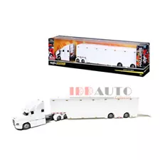 MAISTO DESIGN CUSTOM HAULER MACK ANTHEM ENCLOSED TRANSPORTER 1/64 WHITE 12418