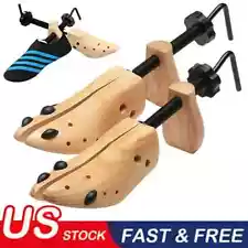 2023 One Pair 2-way Wooden Adjustable Shoe Stretcher for Men Women Size 9-13