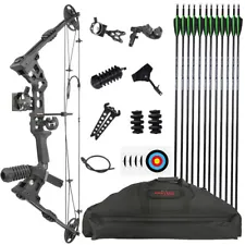 X8 Compound Bow Kit 20-70lbs RH LH 320FPS Adjustable Arrows Archery Shooting