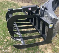 New 48" Root Grapple Skid Steer/Tractor Brush Bucket -Bobcat, Case, Cat, etc