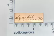 Dynaco Dynakit ST-70 Custom Engraved Mini Badge for Amplifier Face Solid Copper