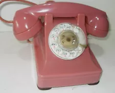 Vintage Western Electric 302 ROTARY DIAL TELEPHONE Rare Rose Pink color UNUSED!!