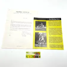 1978 AQUA BUG BIKE BUG DEALER SALES LETTER & ADVERTISING BROCHURE