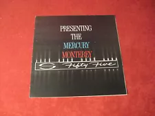 1962 Mercury S-55 Monterey Sales Brochure Booklet Catalog Old