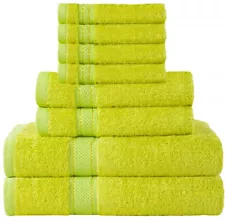 Bamboo Cotton Bathroom Towels Set 8 Piece Towels for Bathroom 600 GSM Bath Towel