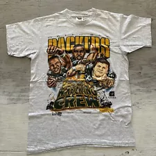 Vintage 1995 NFL Green Bay Packers Caricature Football Shirt SZ Large