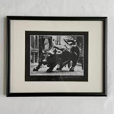 Alex Leykin Signed Framed Photo Wall Street Charging Bull Metro Stock Market