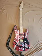 Hand Painted Eddie Van Halen Frankenstrat Guitar