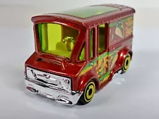 Bread Box Hot Wheels 2024 City Series Pearl Red Taco Truck AeroDisc 1:64 Loose