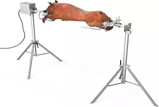 46" Electric Rotisserie Grill Kit, Motor BBQ Spit Roaster Stand for Roasting Pig