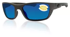 Costa Del Mar Whitetip Matte Gray Frame Blue Mirror 580P Plastic Polarized Lens