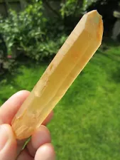 LUMARIAN Natural Tangerine Aura Quartz Point Wand, KEY CHANNELLING UK Seller