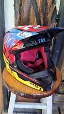 Fox Racing Helmet Model V1 (ST-1585) Sz Large 55-56 FMVSS No 218 Cert Nice R2205