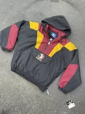 Vtg Starter 90s Florida State Seminoles NOS NWT Pullover Puffer Jacket NCAA NEW