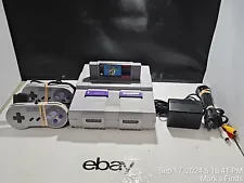 New ListingSuper Nintendo SNES System Console Bundle Mario World 2 Controllers OEM Tested