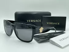 VERSACE Sunglasses MOD.4275 GB1/81 Gloss Black/Gray POLARIZED AUTHENTIC VE4275