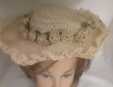 Girl's "Straw" Easter Bonnet Vtg