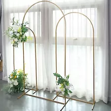 GOLD Round Top Metal Floral Display Frame Arch BACKDROP STAND Party Decorations