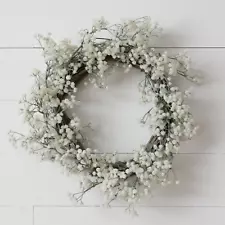 Faux Babies Breath Garden Style 20" Wreath