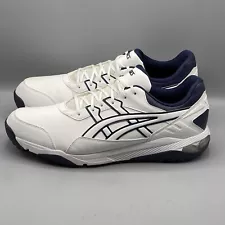 Asics Gel Preshot Men's 14 Golf Shoes White Sneakers Spikeless Leather Worn Once