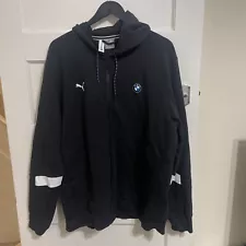 PUMA Mens BMW M Motorsport Full Zip Hoodie, Black Puma Size XL